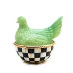 MacKenzie-Childs Green Chicken Lidded Container