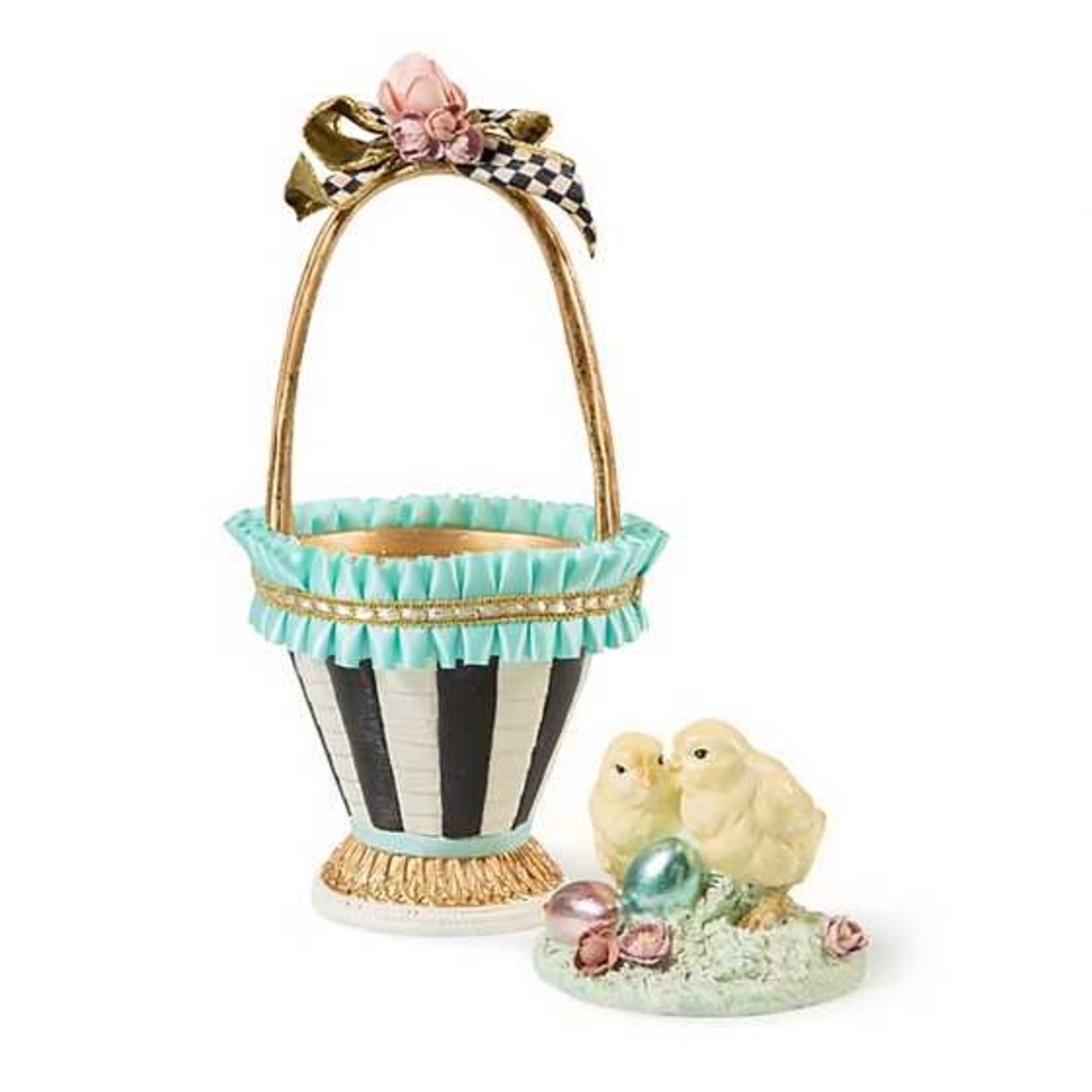 MacKenzie Childs Bunny Buddies Basket