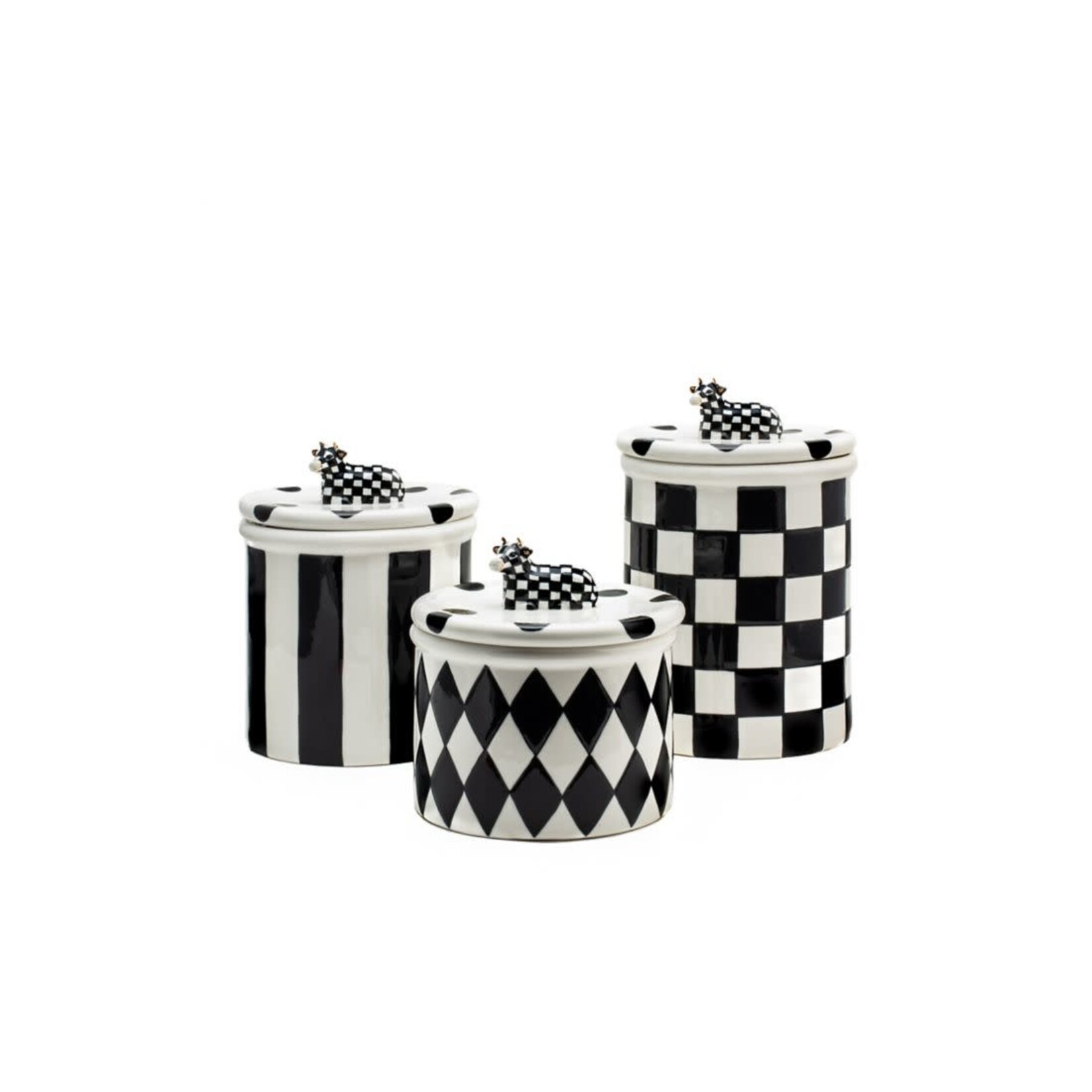 MacKenzie-Childs Cow Creamery Canisters - Set of 3