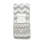 MacKenzie-Childs Sterling Zig Zag Dish Towels - Set of 3