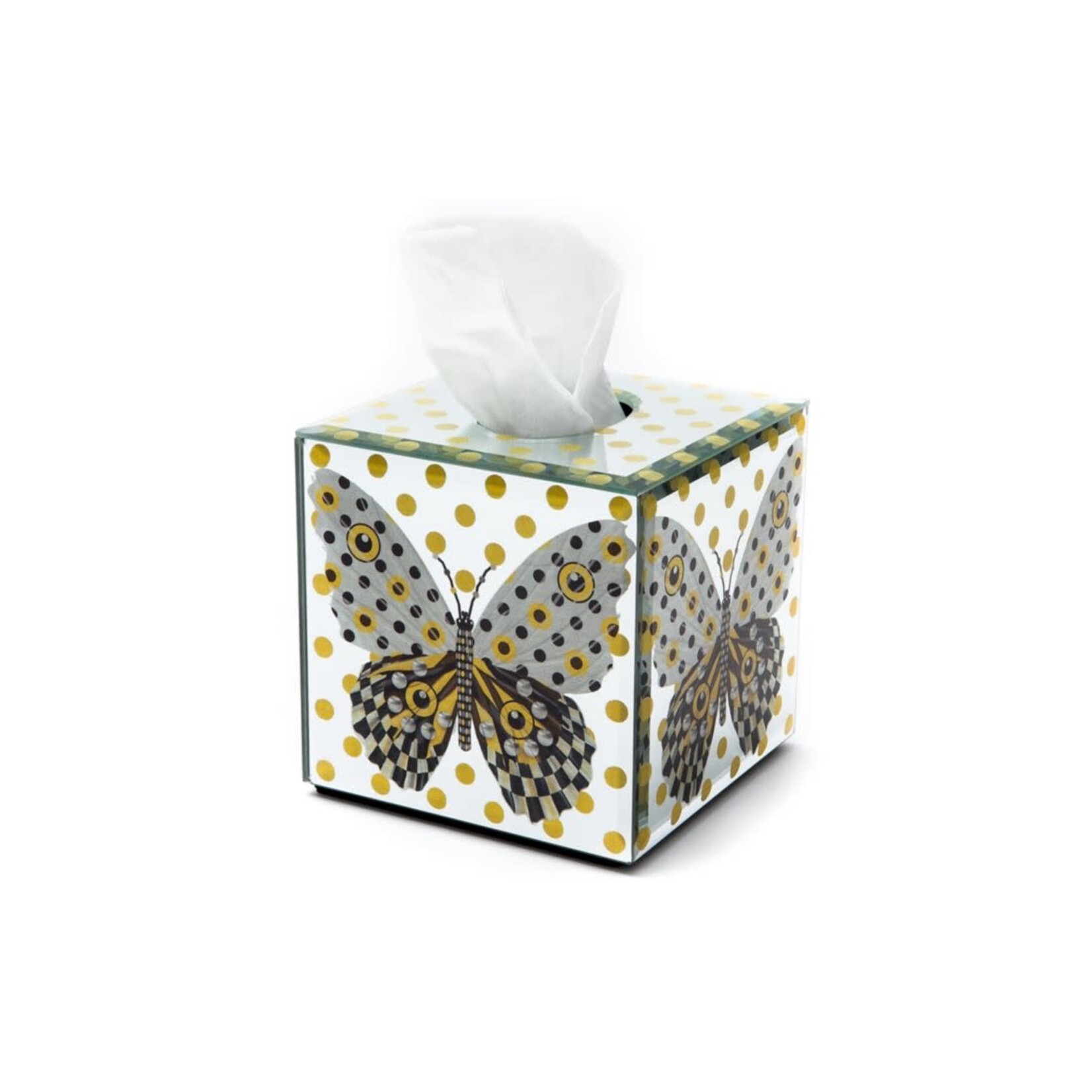 MacKenzie-Childs Spot on Butterfly Boutique Tissue Box Cover