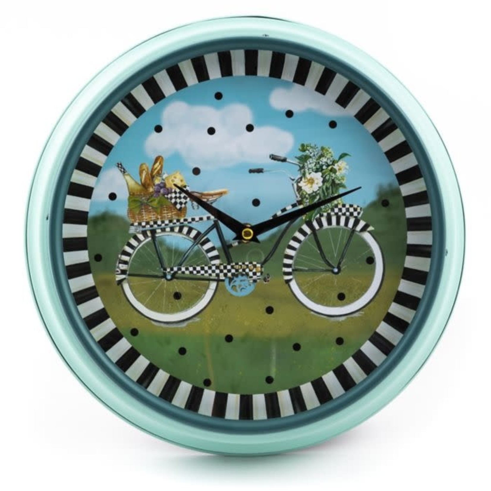 MacKenzie-Childs Mackenzie Childs Bike Ride Wall Clock