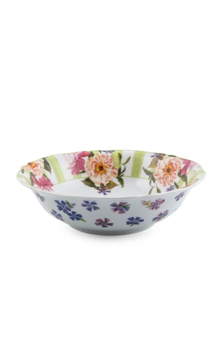 Wildflowers Serving Bowl Green Blue Leaf Houston