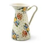 MacKenzie-Childs Wildflowers Enamel Large Practical Pitcher - Green