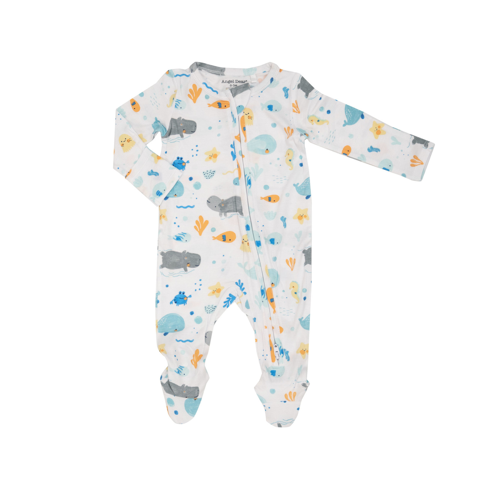 Angel Dear Underwater Hippos 2-way Zipper Footie