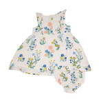 Urban Floral Ruffle Sundress And Diaper Cover