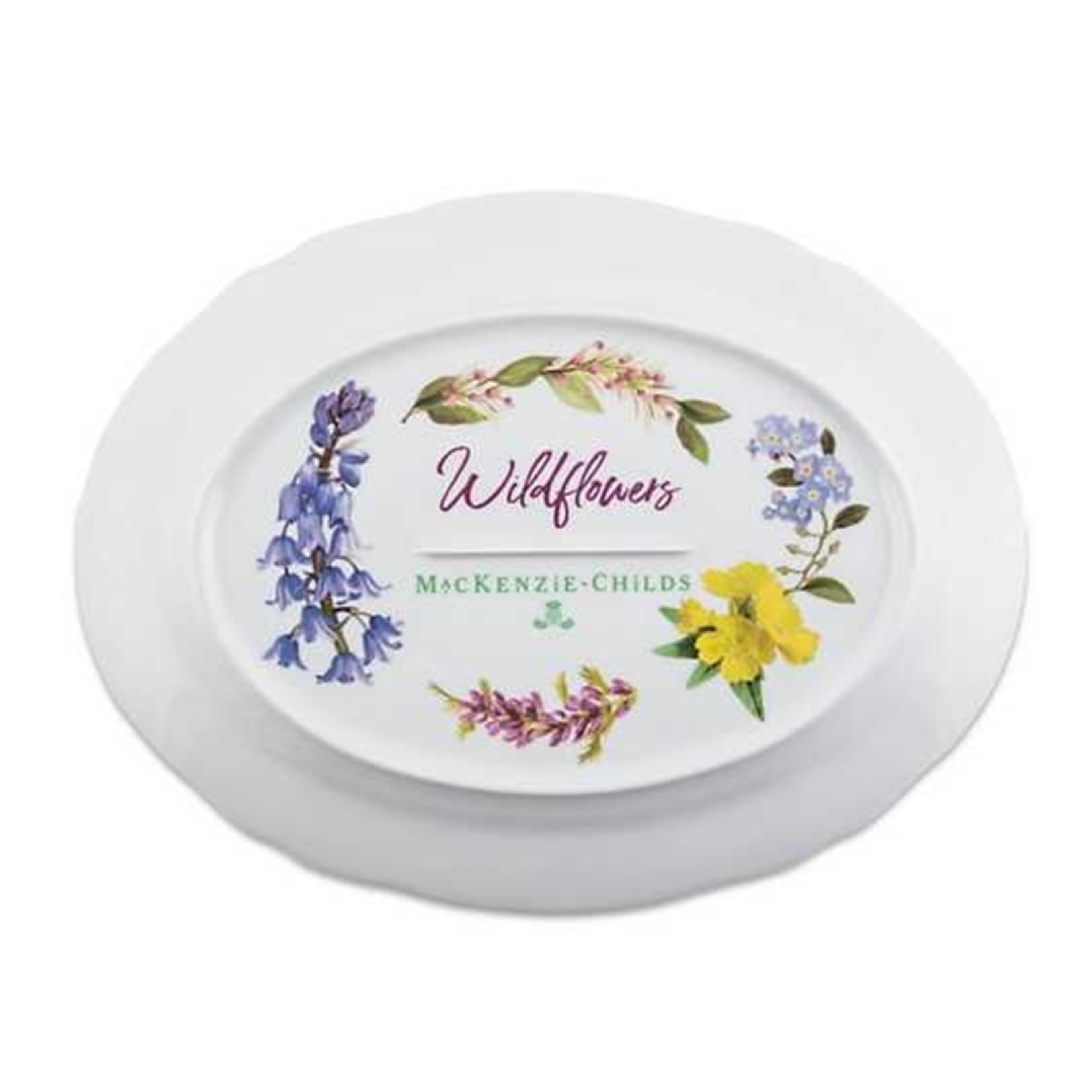 Wildflowers Serving Platter Blue Blue Leaf Houston
