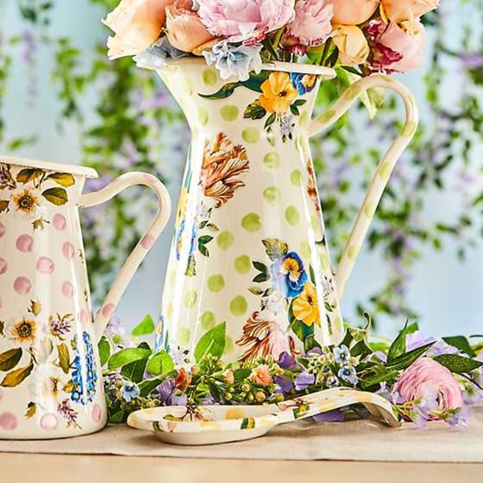 Wildflowers Enamel Spoon Rest Yellow Blue Leaf Houston