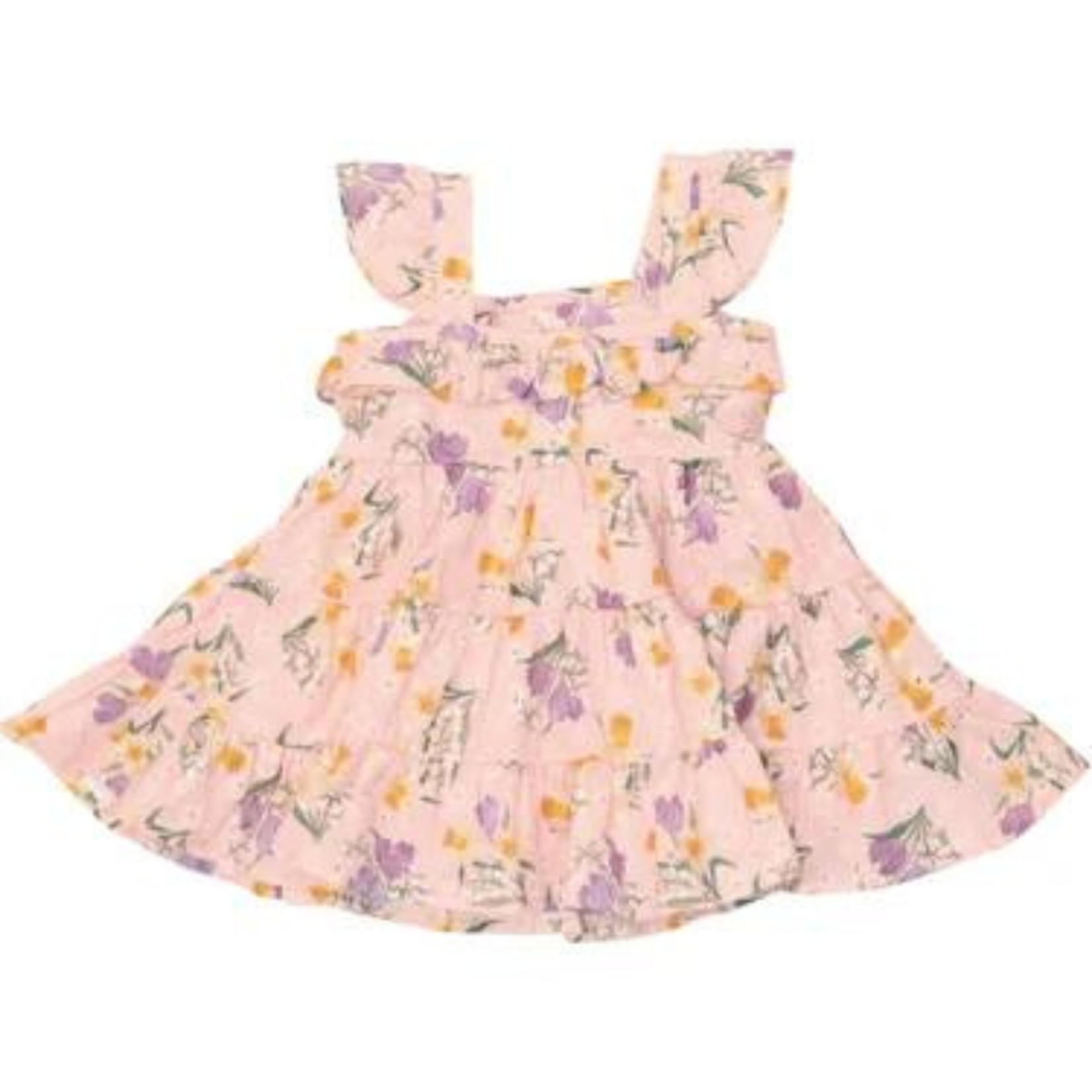 Angel Dear Eyelit Daffodil Bouquet 3 Tiered Ruffle Sundress