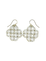 Danielle Welmond Woven Gold Cord Earrings w/ Silver Pearls