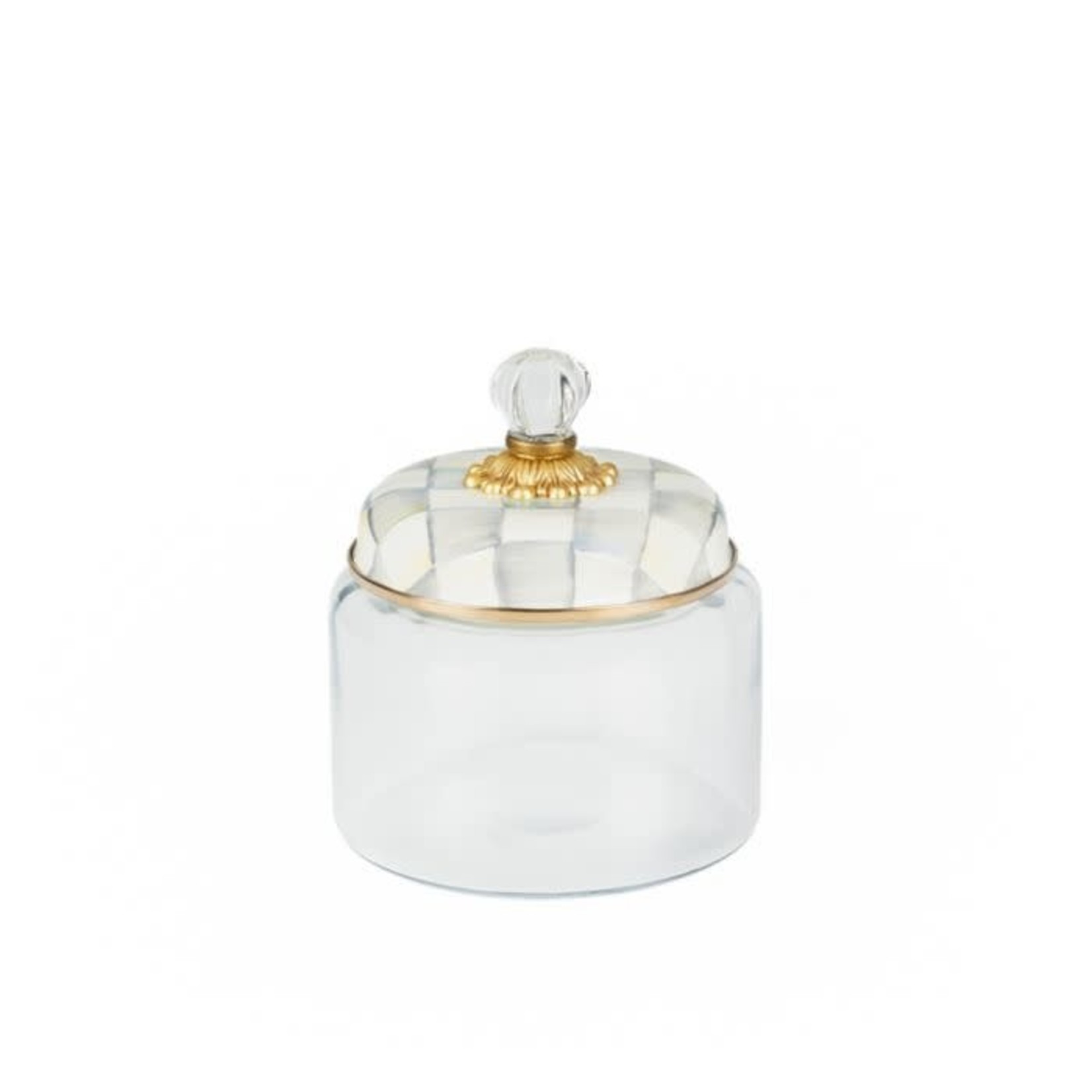 MacKenzie-Childs Sterling Check Small Kitchen Canister