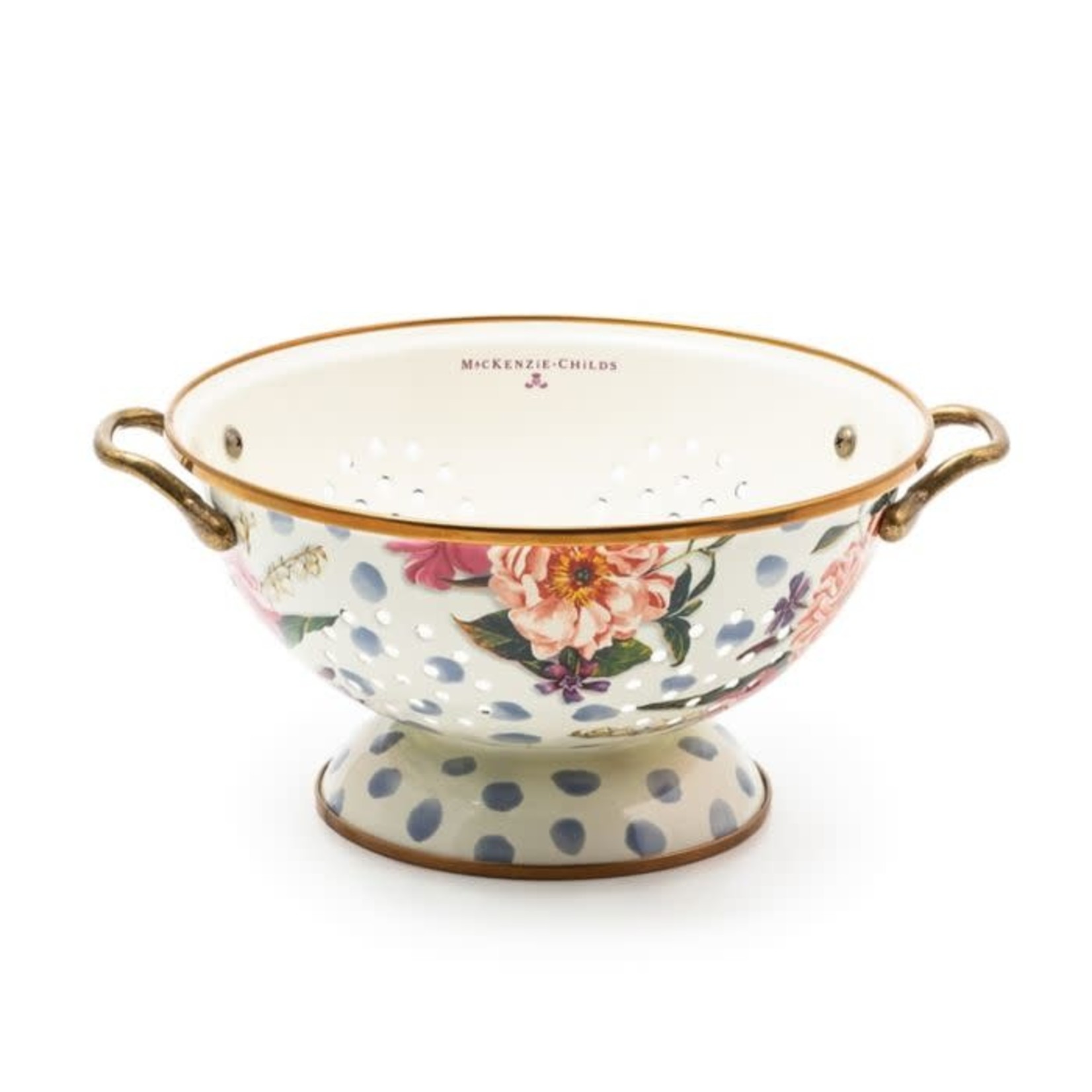 MacKenzie-Childs Wildflowers Blue Large Colander