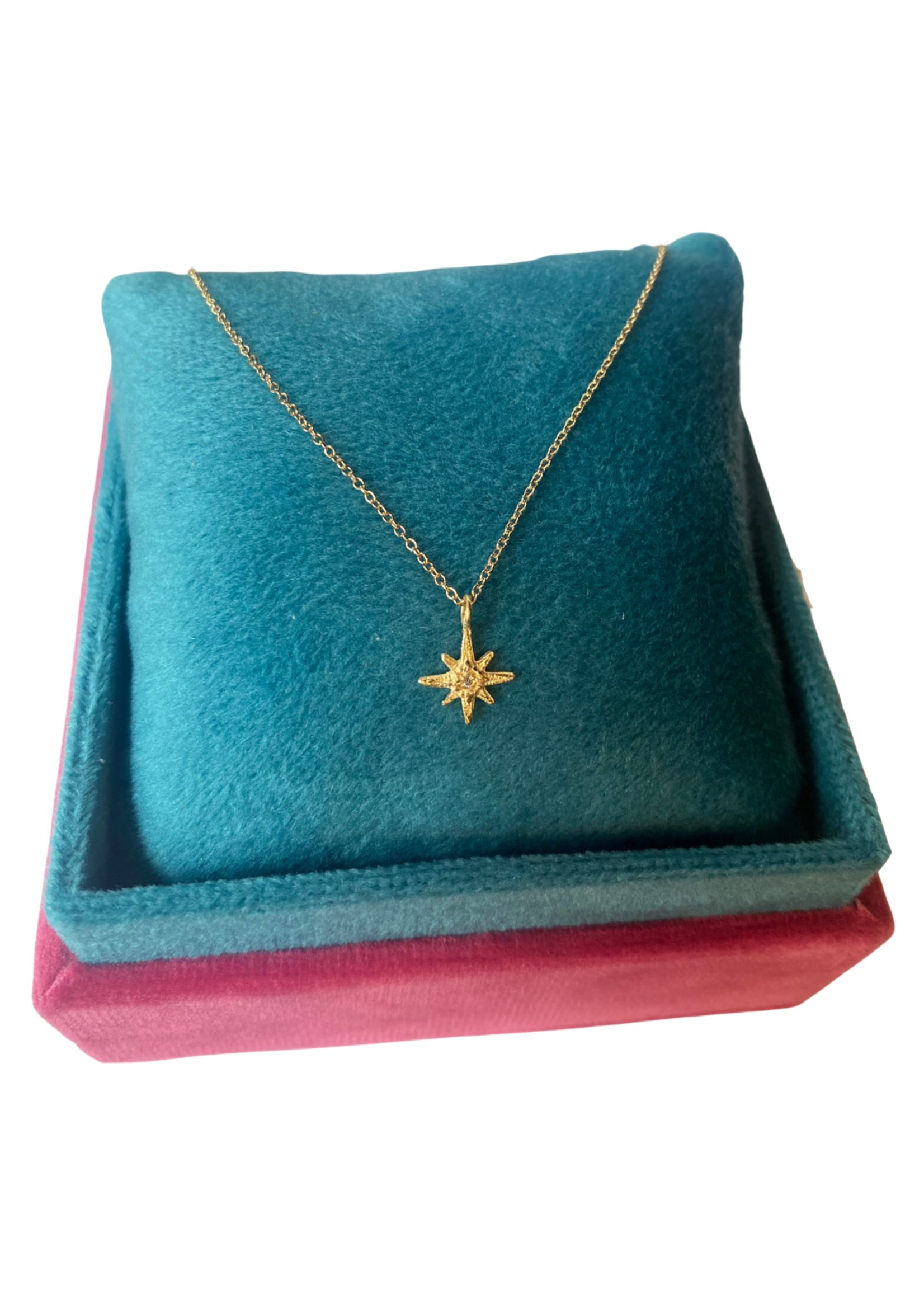 Robin Haley Jewelry Tiny Diamond Gratitude Star (14KY on 16" chain)