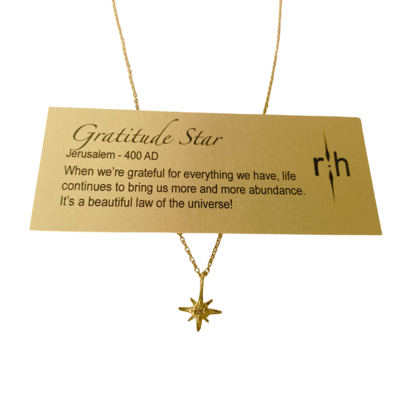 Robin Haley Jewelry Tiny Diamond Gratitude Star (14KY on 16" chain)
