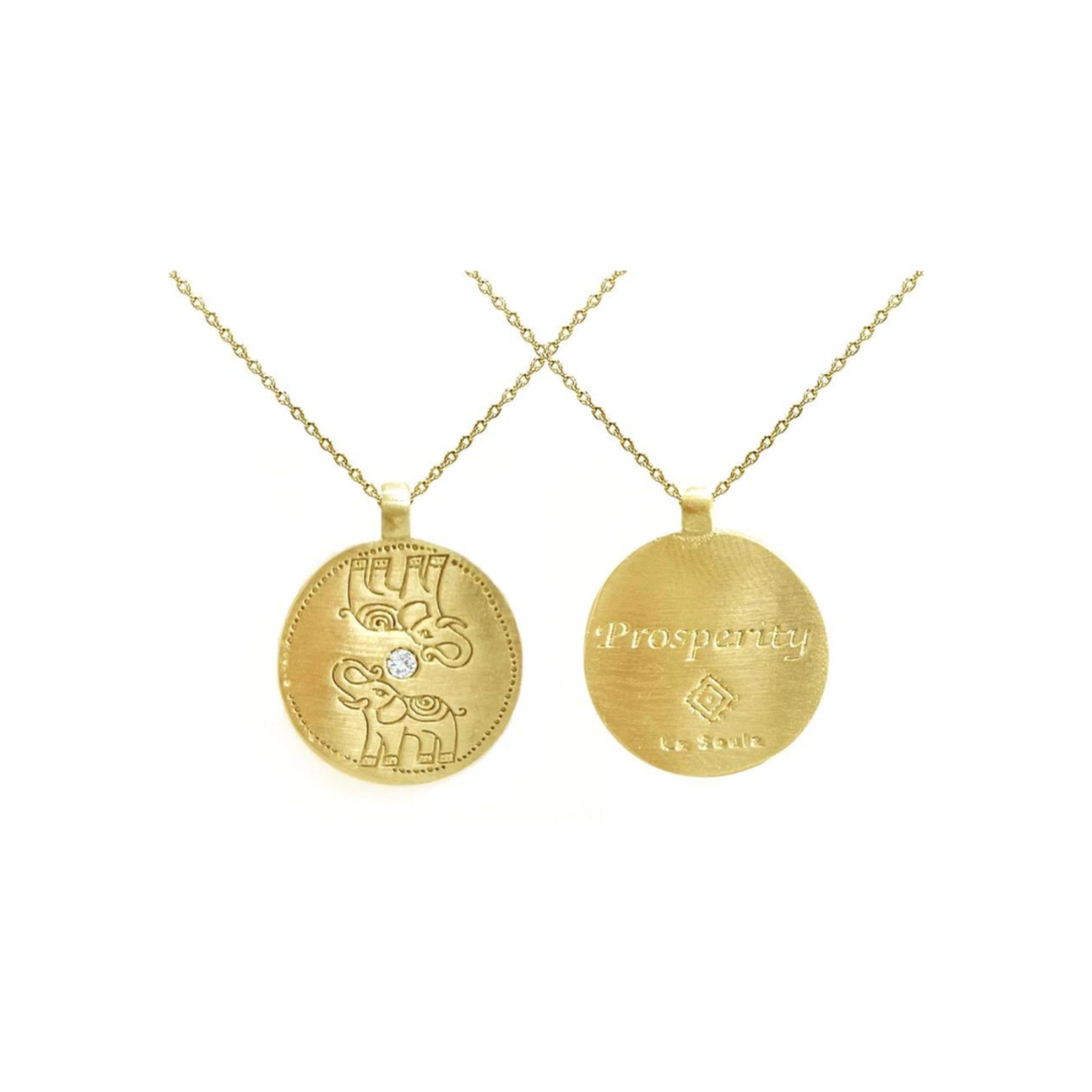 La Soula Jewelry Prosperity Disc Necklace (14kt Vermeil)