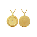 La Soula Jewelry Token of Love Disc Necklace (14kt Vermeil)