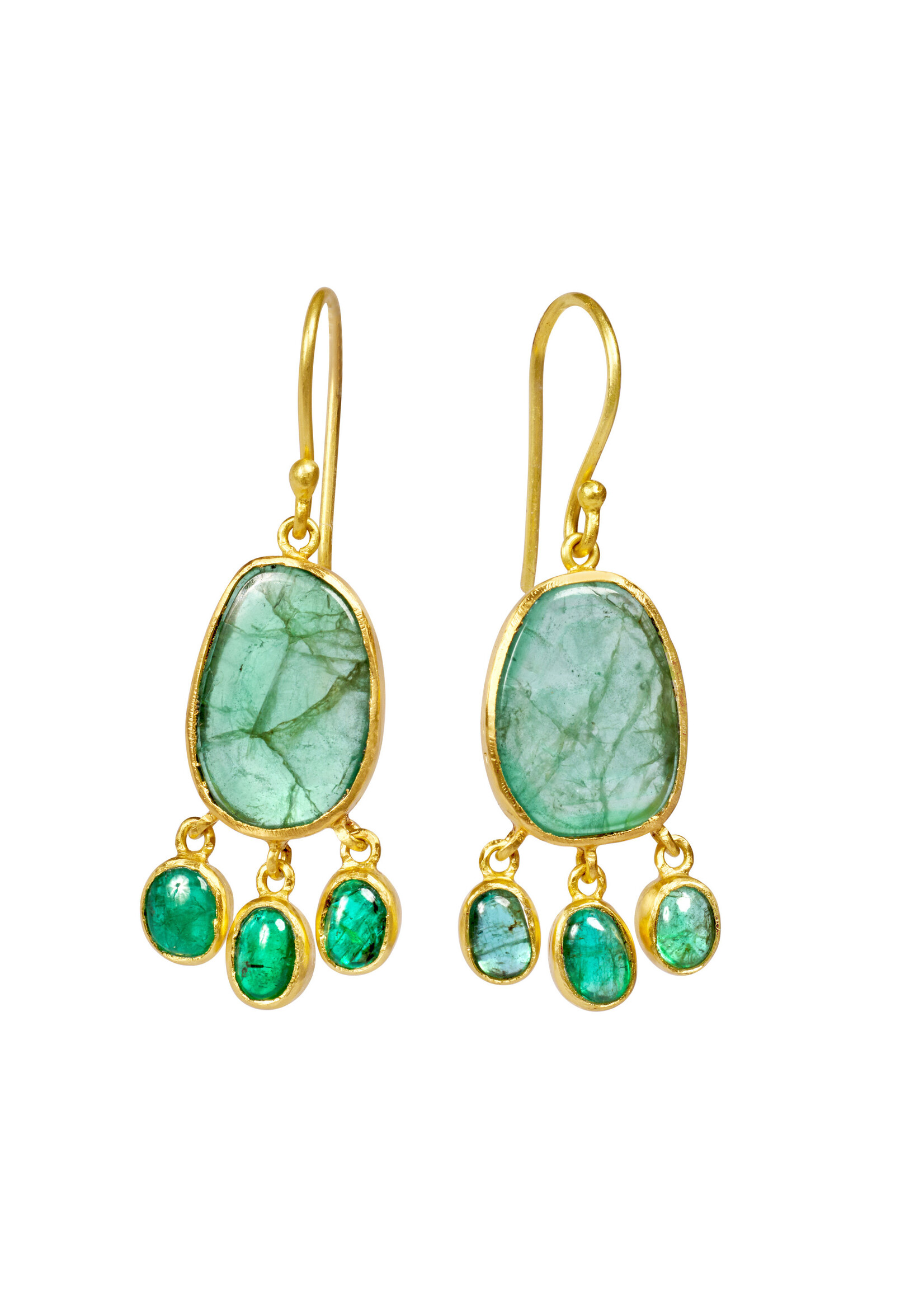 Sophie Theakston Emerald Cascade Earrings