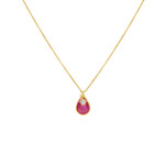 Sophie Theakston Ruby and Diamond Necklace (18kt gold on 20" chain)