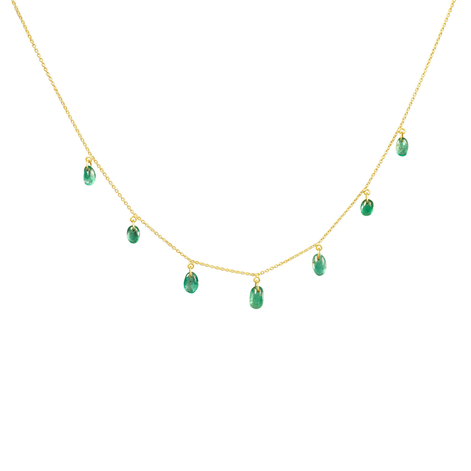 Sophie Theakston Emerald Tumble Garland Necklace