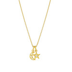 Sophie Theakston Polki Star and Moon Necklace (18kt on 20" chain)