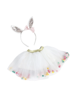 Mon Ami Pompom Tutu and Bunny Headband Set