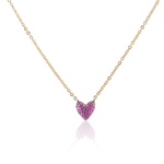 Rachel Quinn Sweet P Ruby & Black Rhodium Heart Necklace