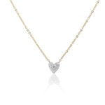 Rachel Quinn Sweet P White Sapphire Heart Necklace