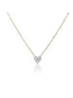 Rachel Quinn Sweet P White Sapphire Heart Necklace