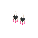 Rachel Quinn Onyx Bleeding Heart Earrings