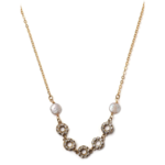 Elements, Jill Schwartz Pearls And Rhinestone Hoops Necklace