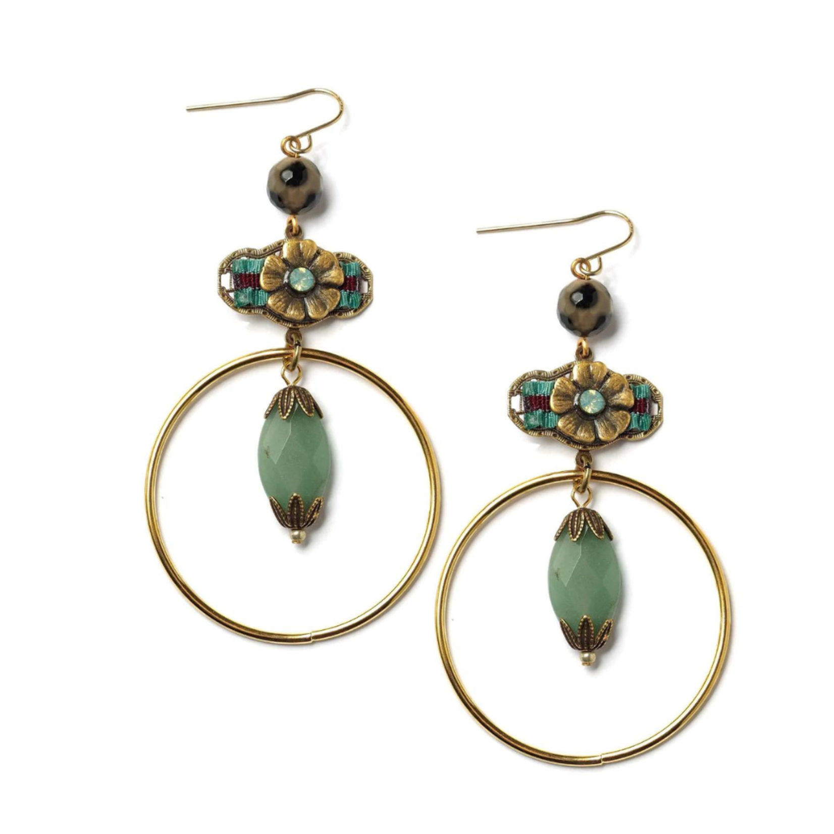 Elements, Jill Schwartz Satine French Hoop Earrings