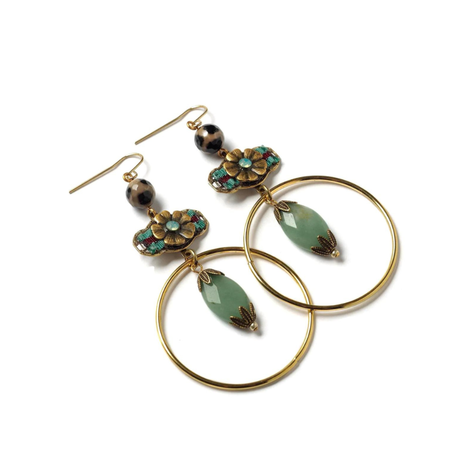 Elements, Jill Schwartz Satine French Hoop Earrings