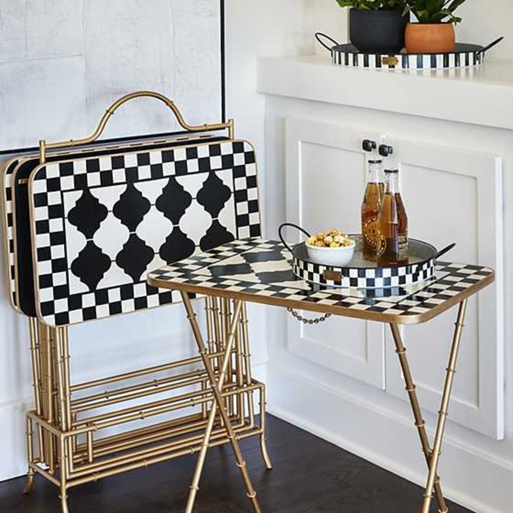 MacKenzie-Childs Courtly Cocktail Trays - Set of 4