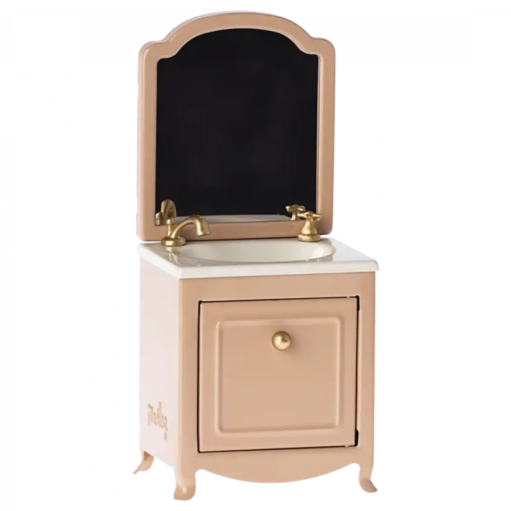 Maileg USA Sink Dresser with Mirror, Mouse - Dark powder