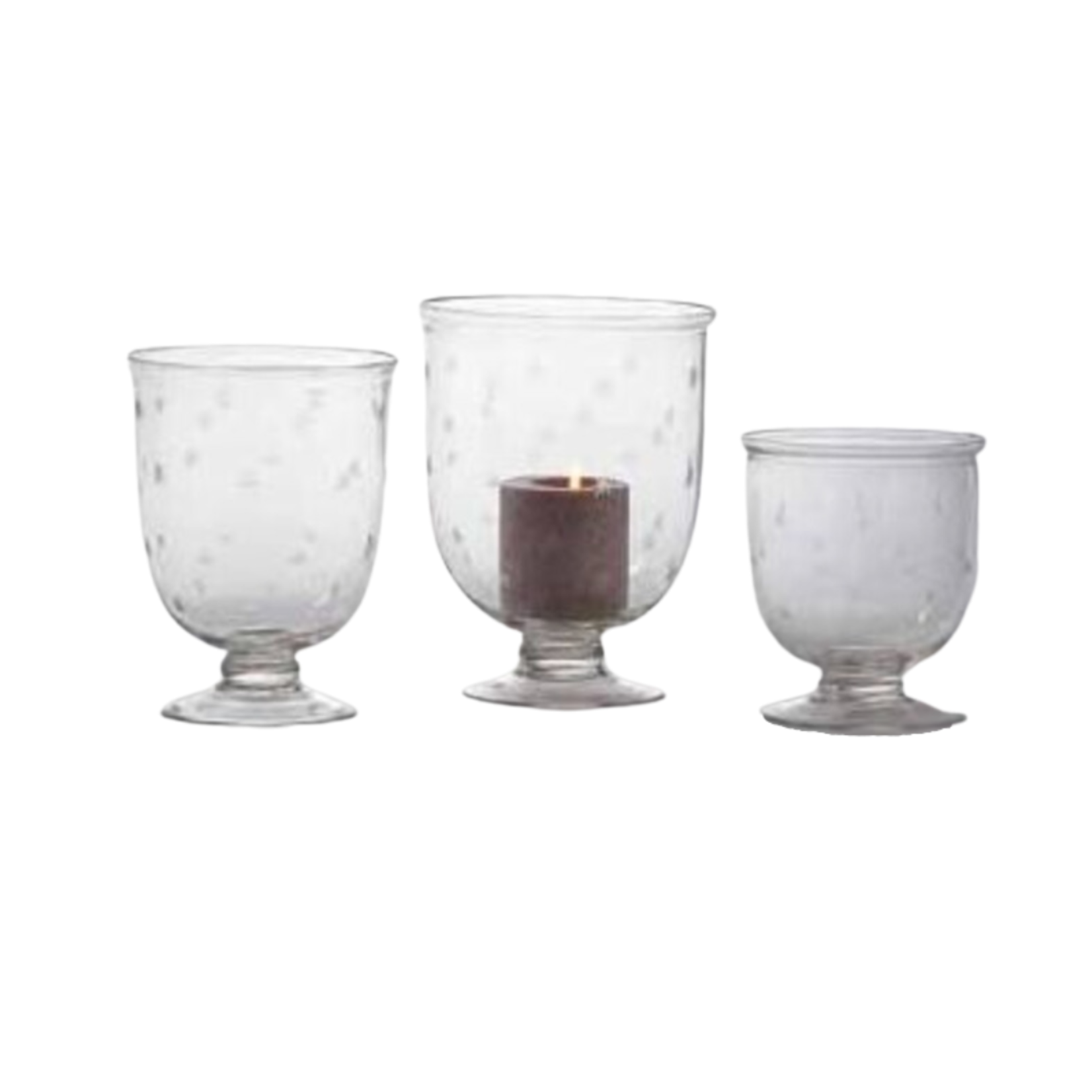 A. Sanoma Inc. Glass Hurricanes_Set of 3