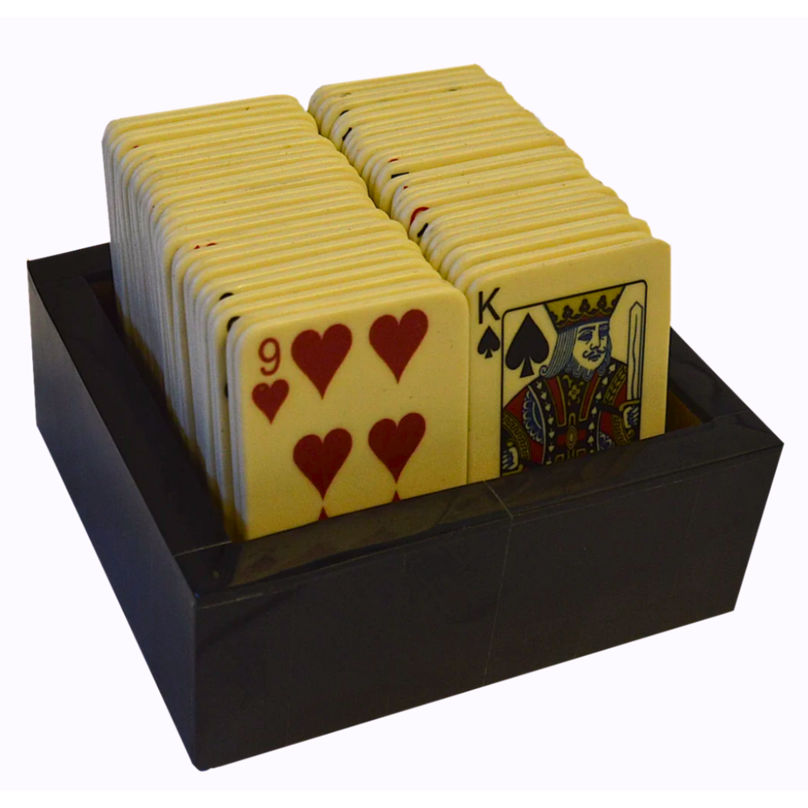 A. Sanoma Inc. Bone Cards with Square Horn Tray