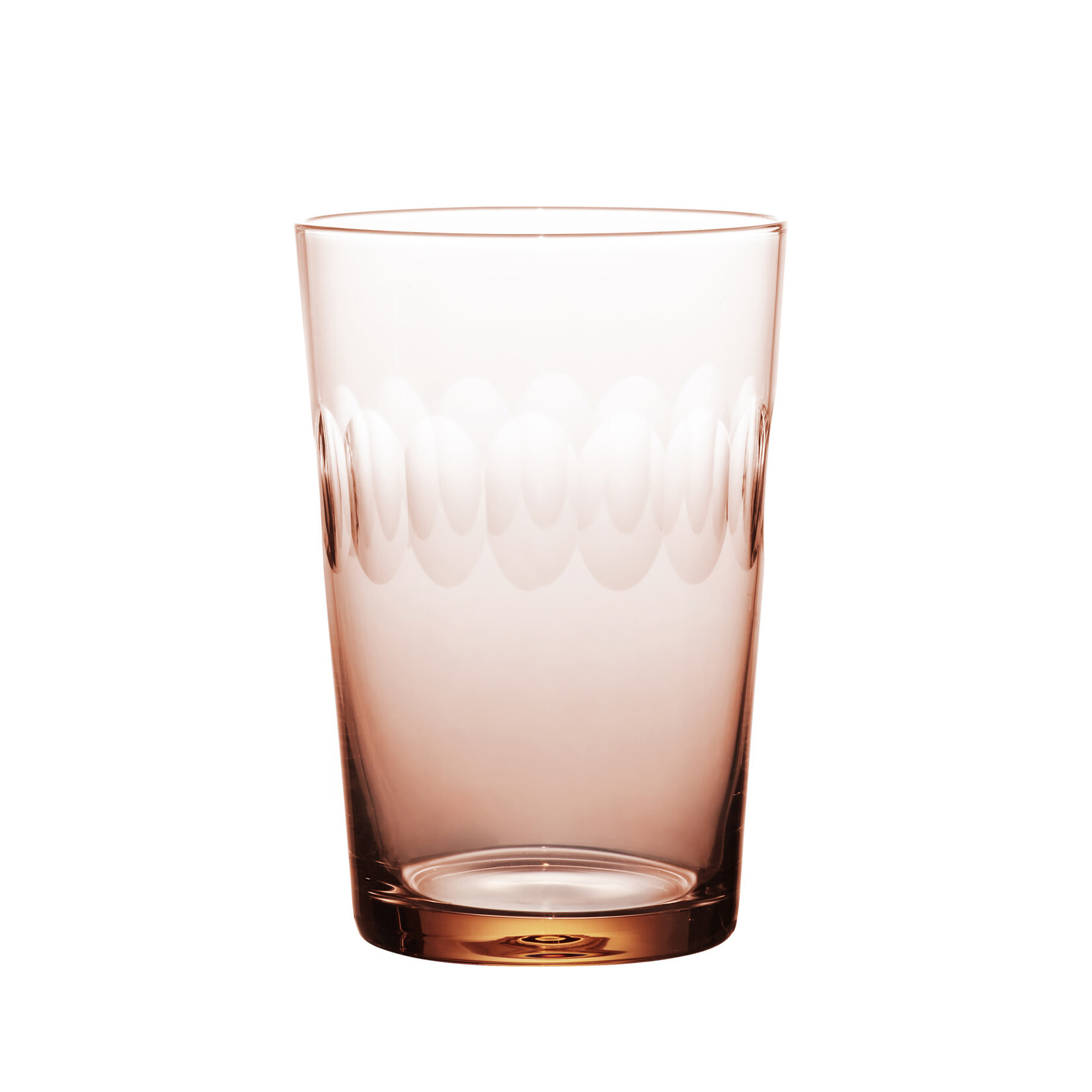 The Vintage List Four Rose Tumblers with Lens Design