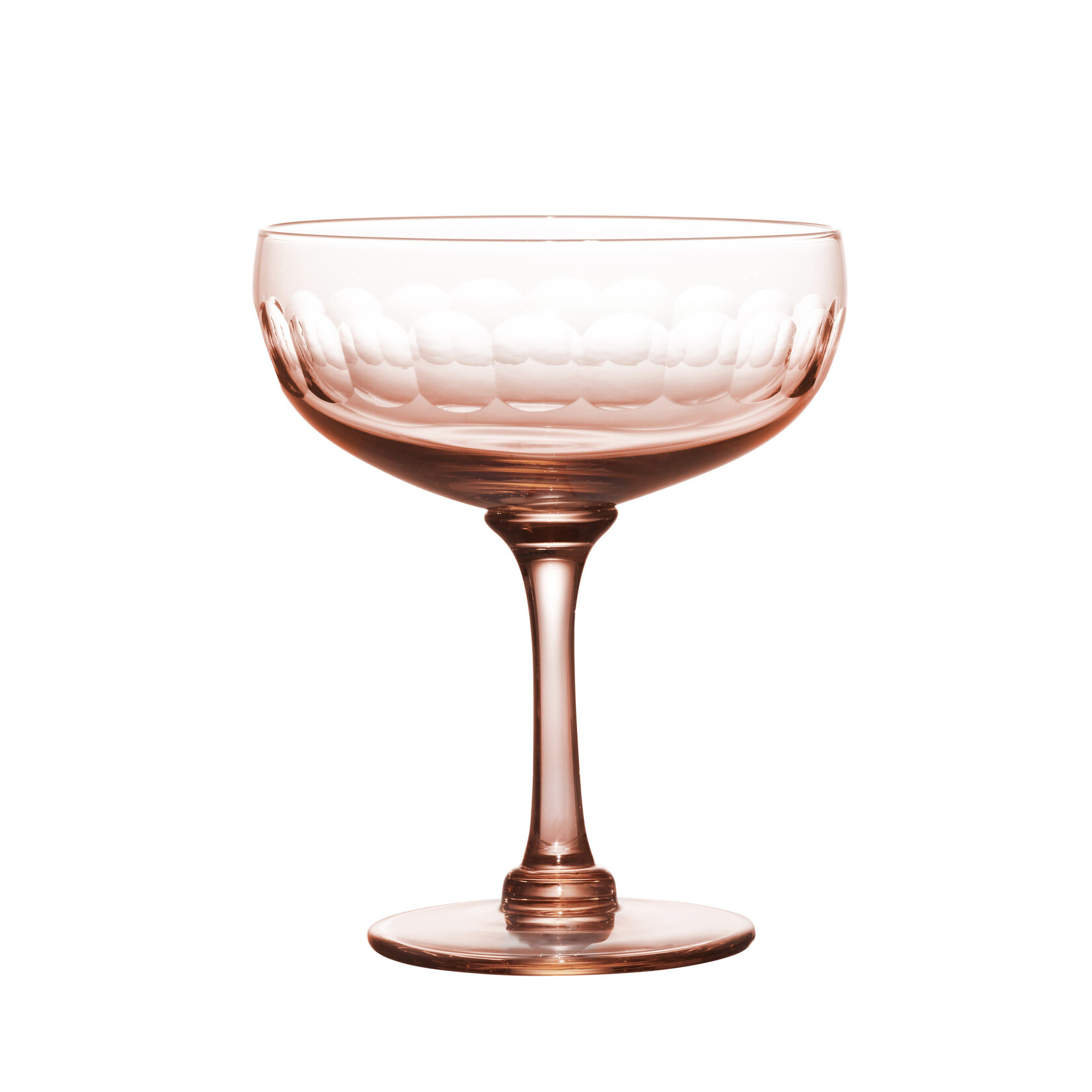 The Vintage List Four Rose Cocktail Glasses with Lens Design