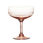 The Vintage List Set of Four Rose Cocktail Glasses with Ovals Design