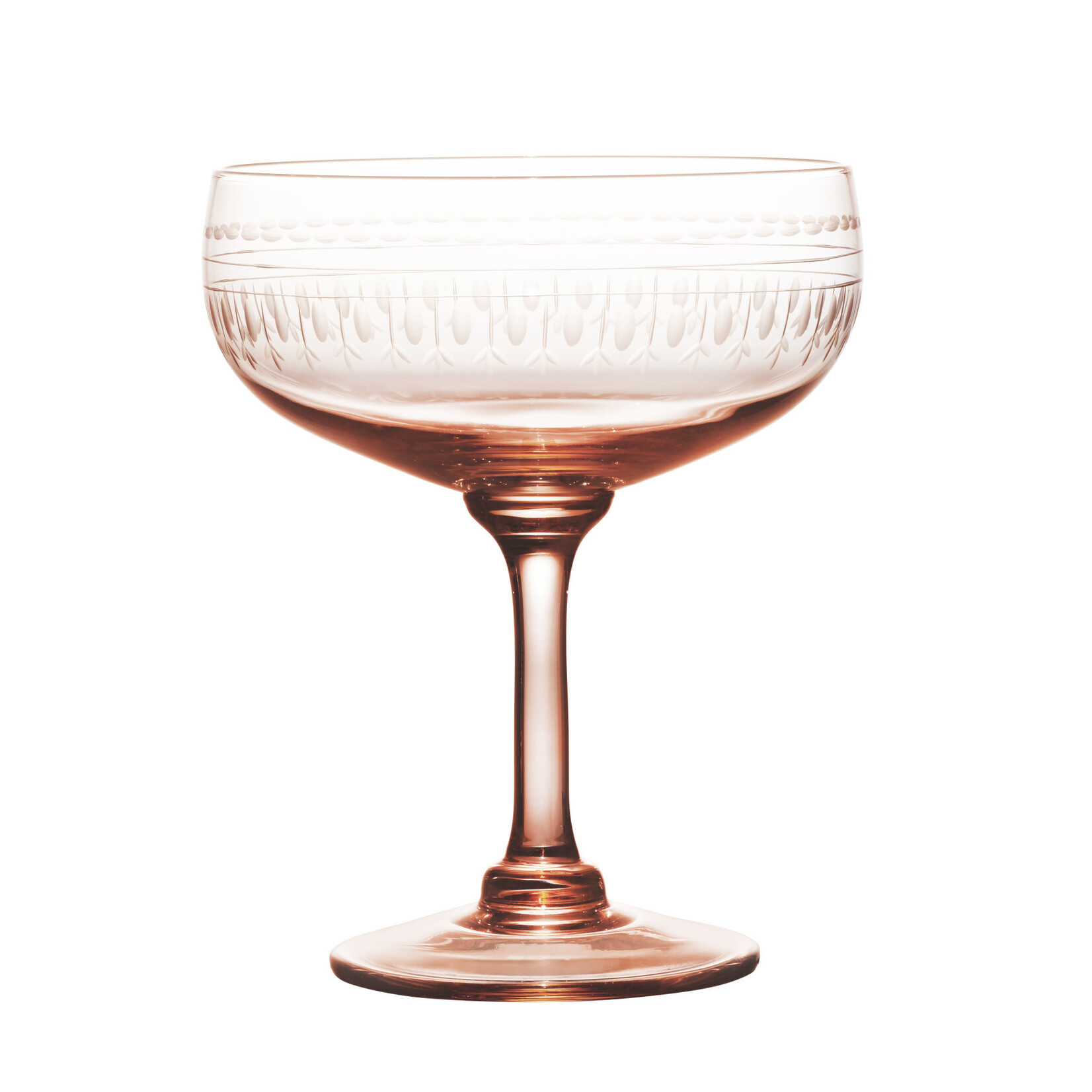 The Vintage List Four Rose Cocktail Glasses with Ovals Design