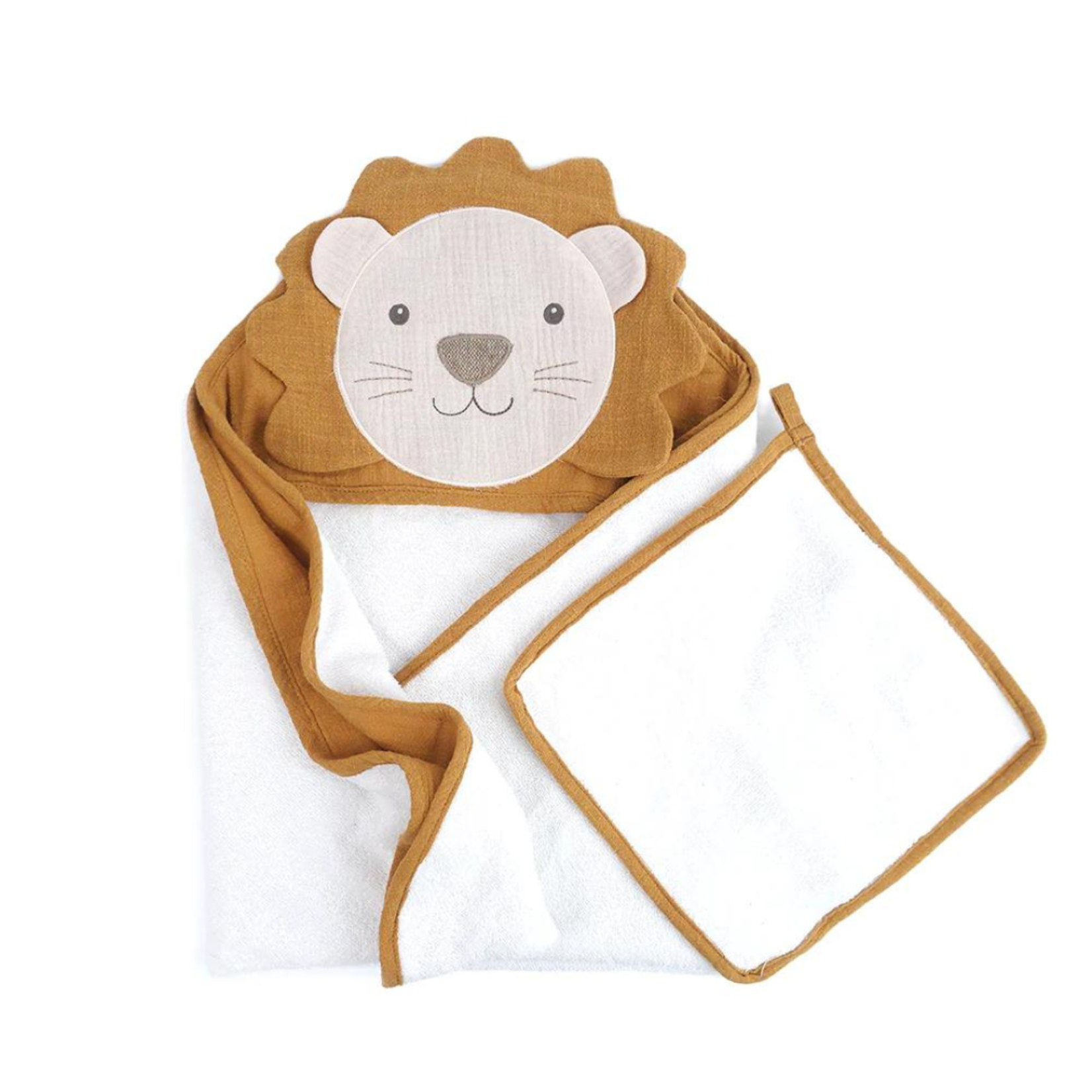 Mon Ami Petit Lion Towel & Washcloth Set