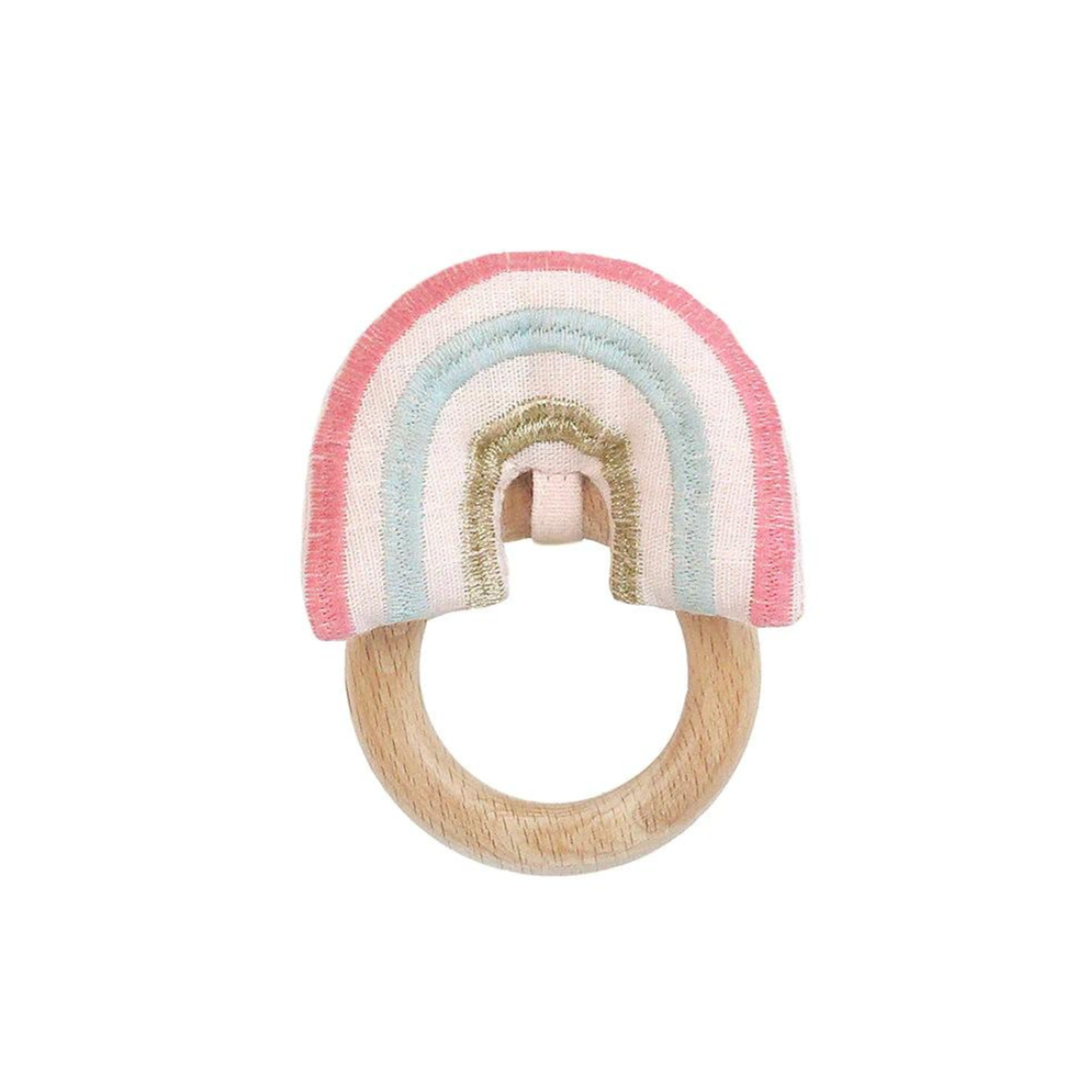 Mon Ami Chateau Magique Swaddle and Rainbow Rattle Gift Set