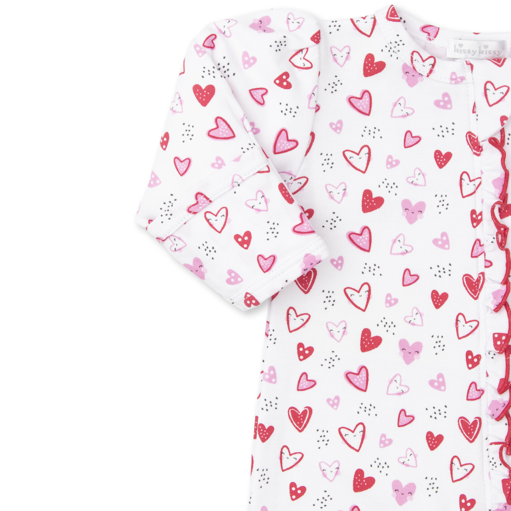 Kissy Kissy Tatiana Co. Heart Sprinkles Zip Footie