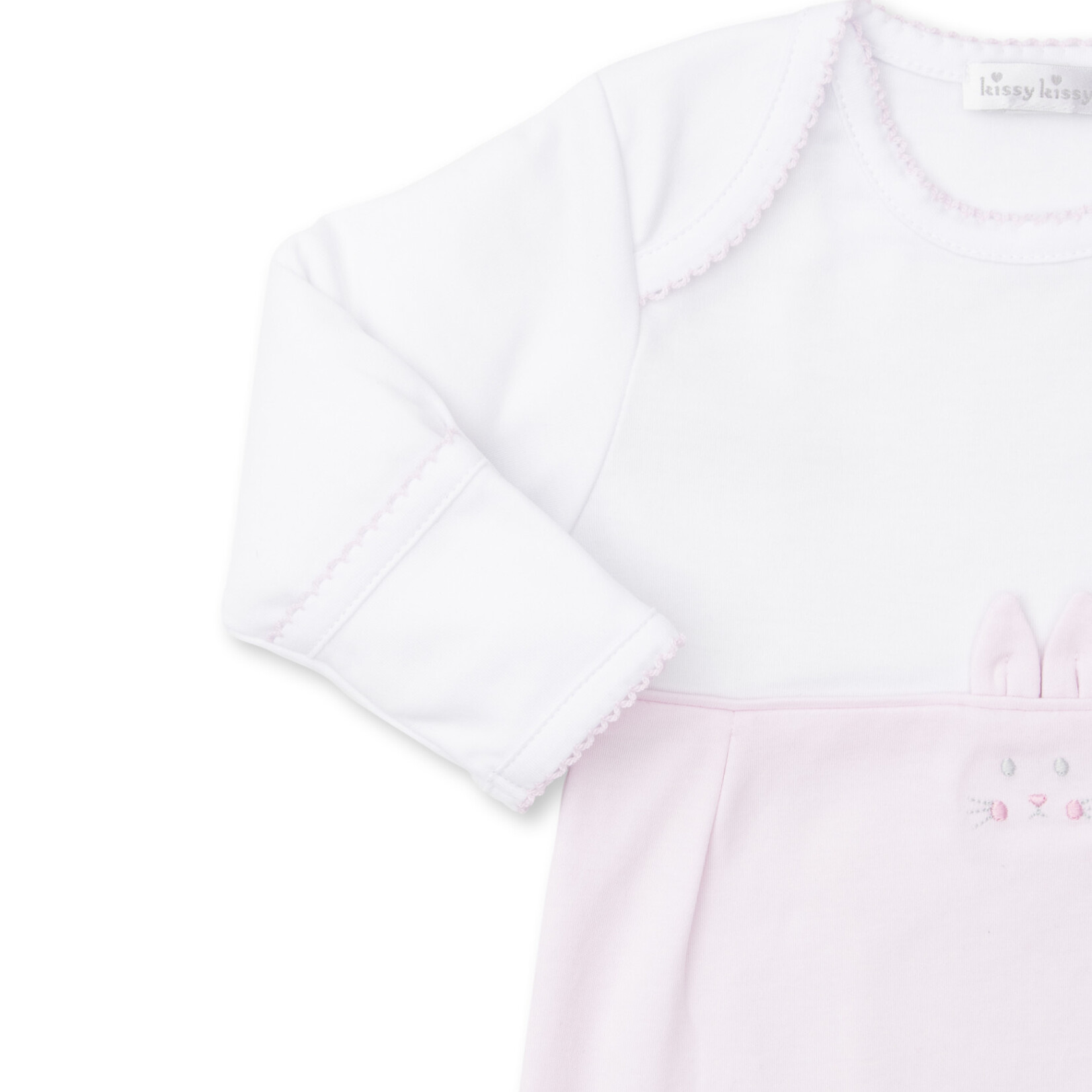 Kissy Kissy Tatiana Co. Gingham Bunnies Pink Sack & Hat Set