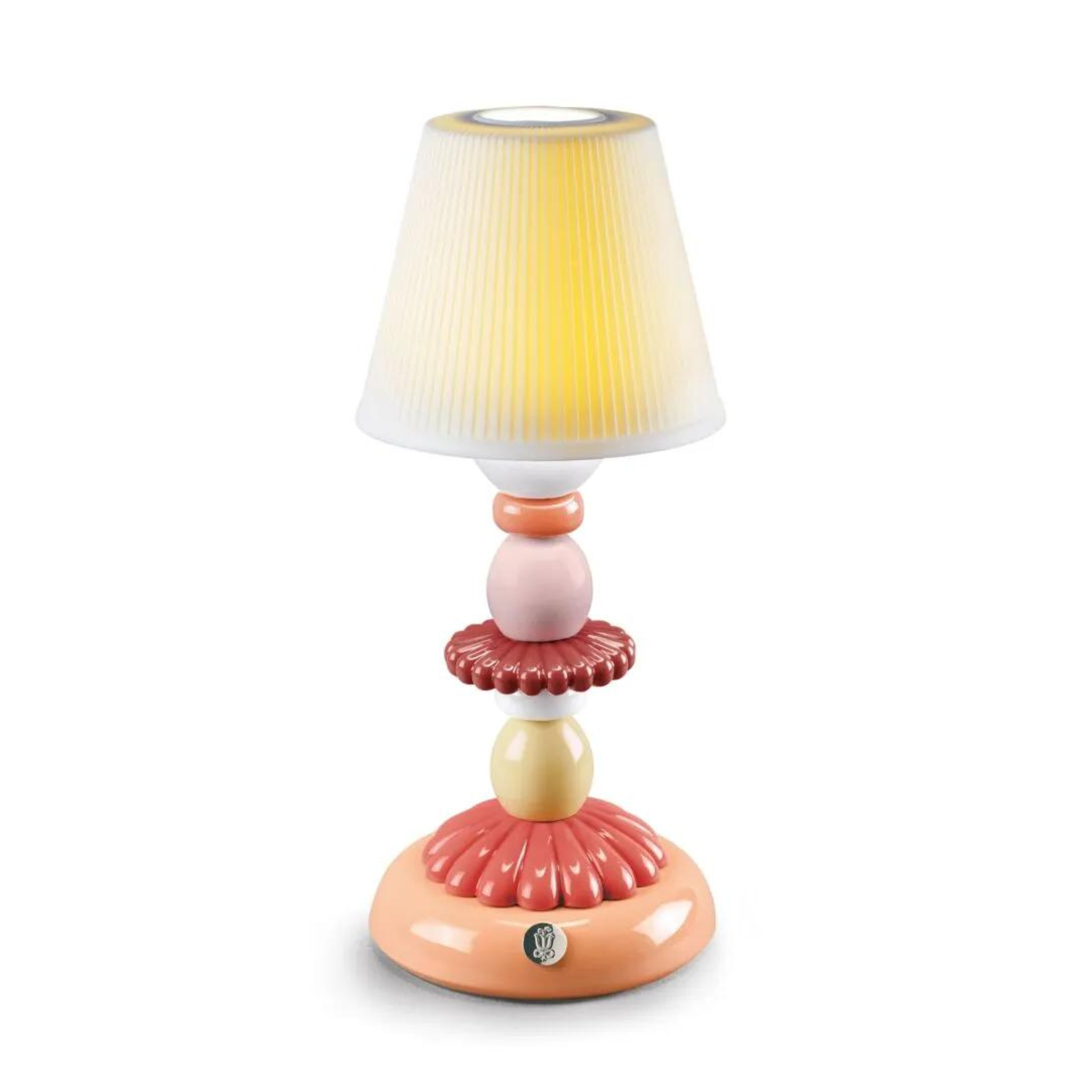Lladro Lotus Firefly Table Lamp -Coral
