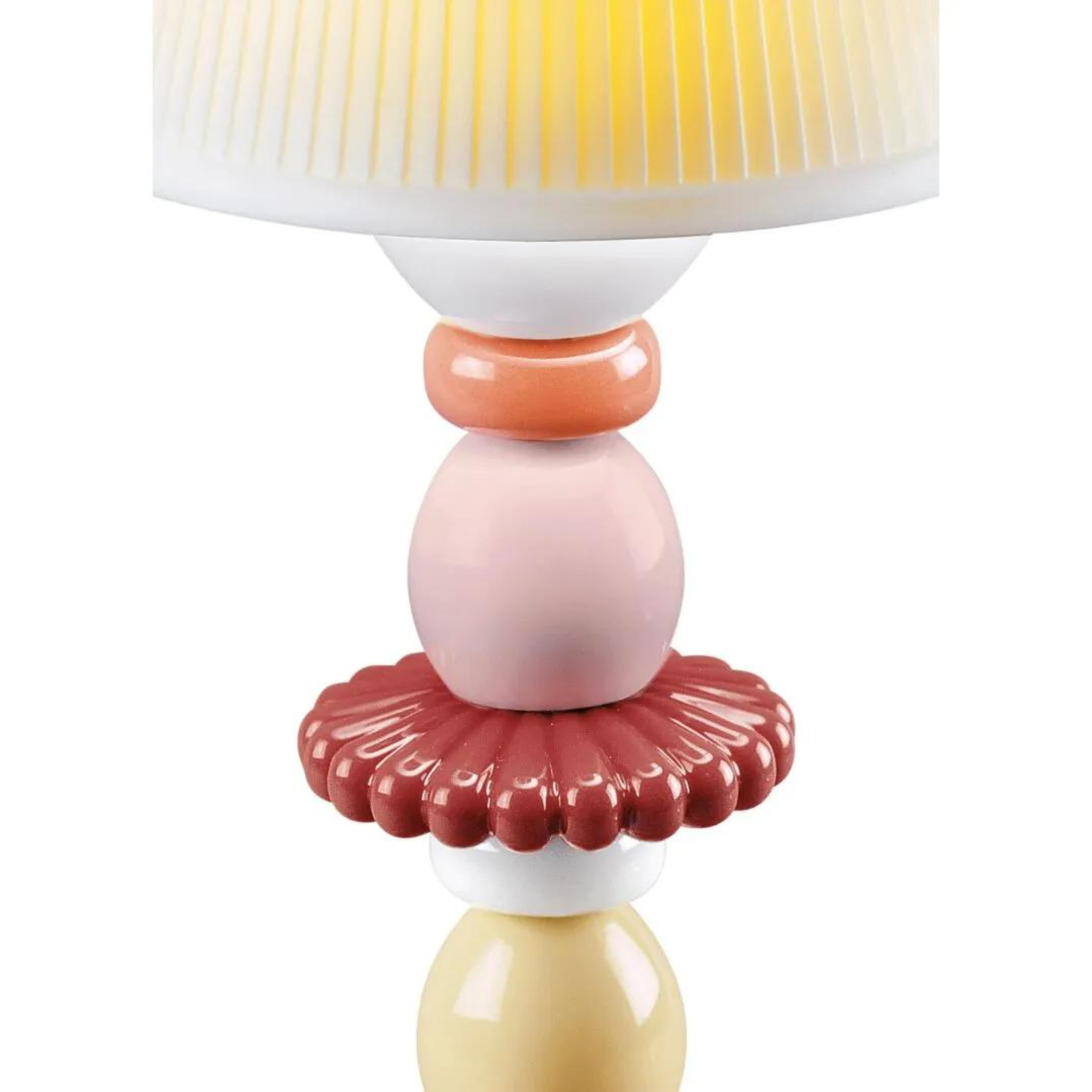 Lladro Lotus Firefly Table Lamp -Coral
