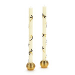 MacKenzie-Childs Dragonfly Dinner Candles - Black & Gold - Set of 2