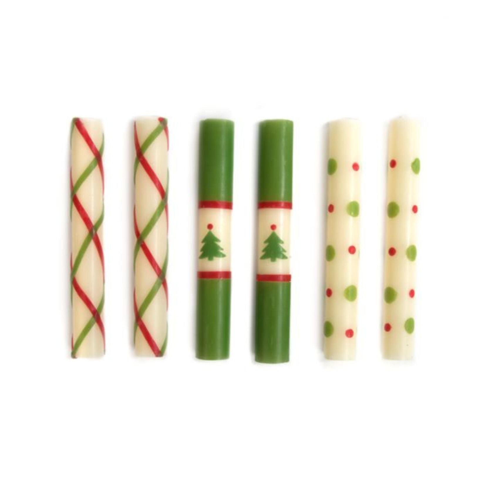 MacKenzie-Childs Mini Dinner Candles - Noel - Set of 6
