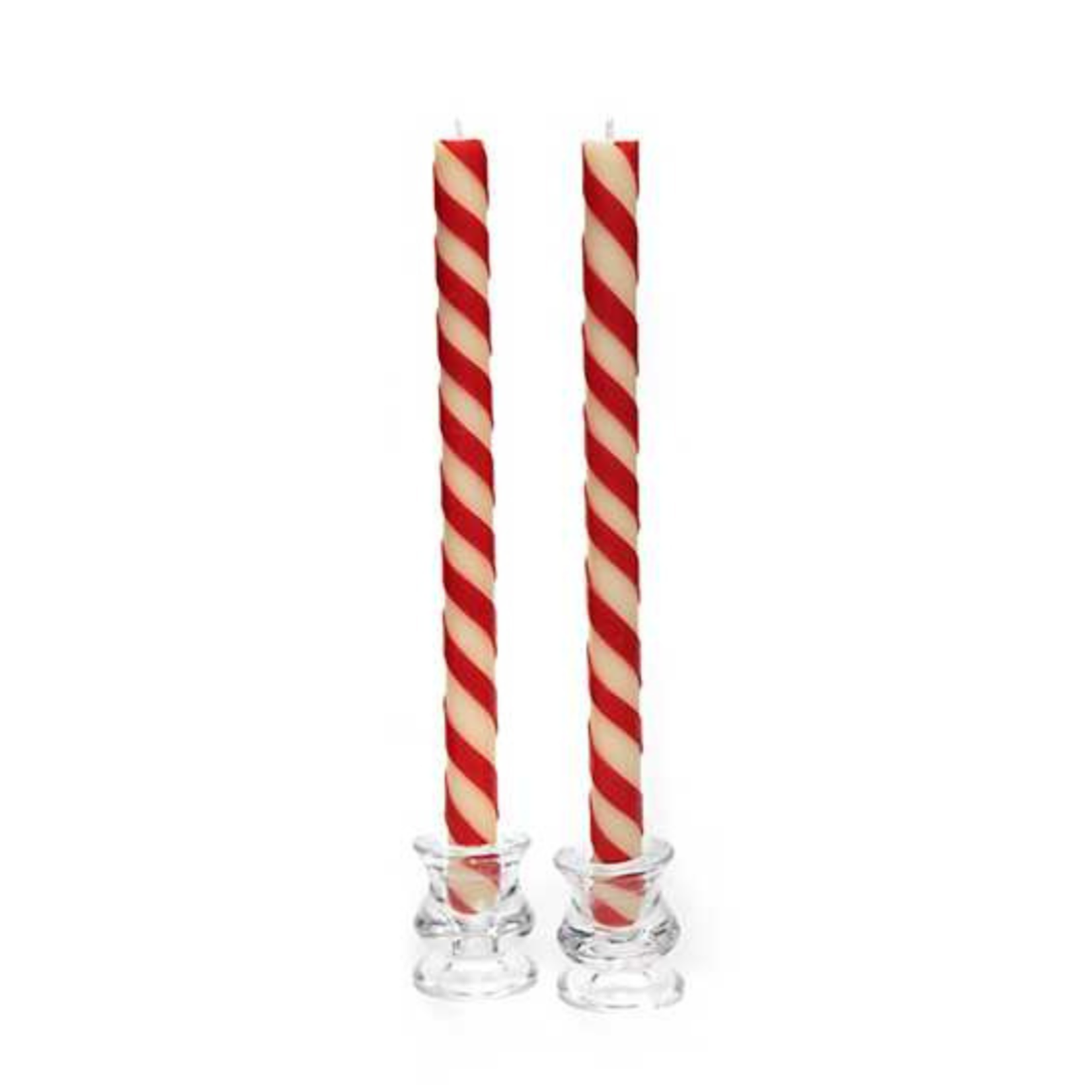 MacKenzie-Childs Candy Cane Dinner Candles - Set of 2