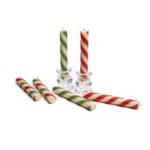 MacKenzie-Childs Mini Dinner Candles - Candy Cane- Set of 6